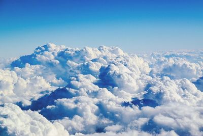 Low angle view of clouds in blue sky