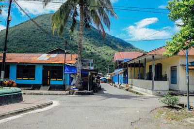 View of buildings along road