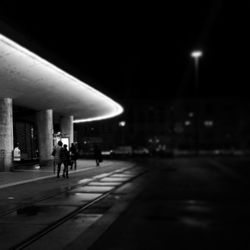 Road in city at night