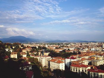 High angle view of cityscape