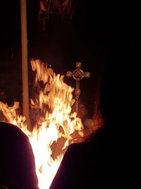 Close-up of bonfire