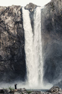 Scenic view of waterfall