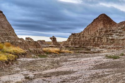 Rock formations against sky