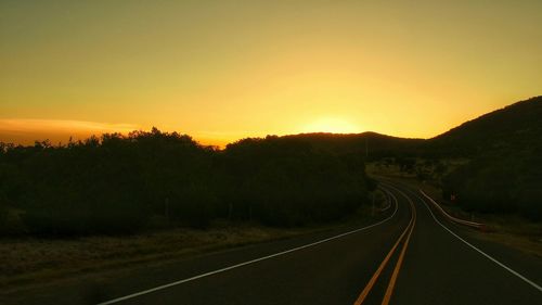 Country road at sunset