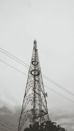 Low angle view of electricity pylon