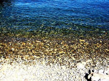 Full frame shot of pebbles on beach