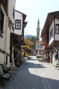 Street amidst buildings in town