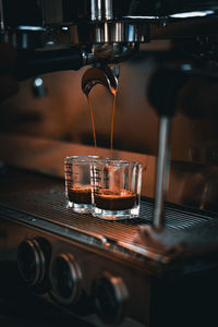 Close-up of coffee on table