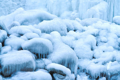 Full frame shot of frozen water