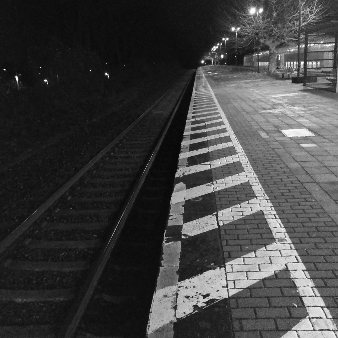 VIEW OF RAILROAD STATION PLATFORM