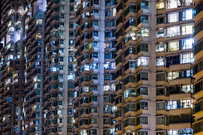 Full frame shot of modern buildings in city