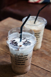 Close-up of coffee on table