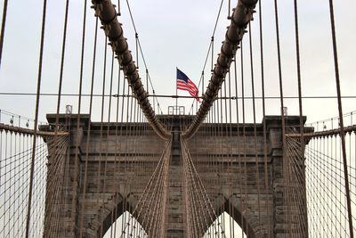 Low angle view of bridge against sky