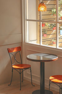 Empty chairs and tables