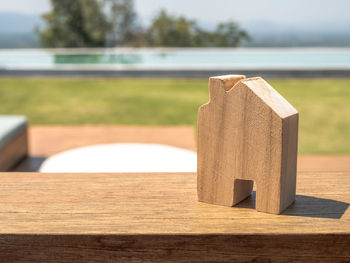 Close-up of toy on table