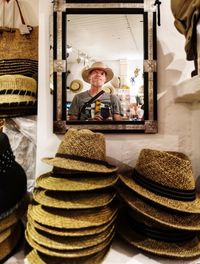 Portrait of woman standing in store