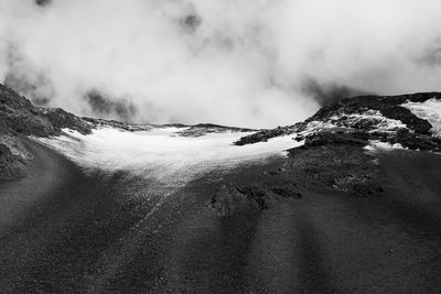 Scenic view of mountain against sky