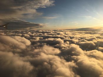 Scenic view of cloudscape against sky during sunset