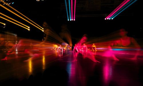 Blurred motion of light trails at night