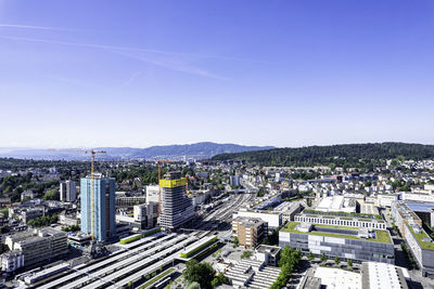 High angle view of cityscape