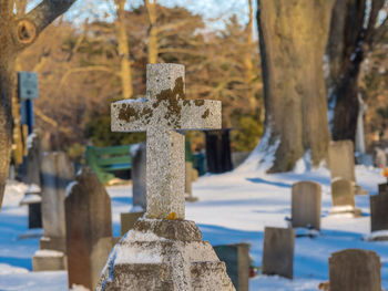 Cross in cemetery