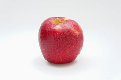 Close-up of apple against white background