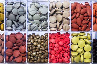 Full frame shot of multi colored objects for sale
