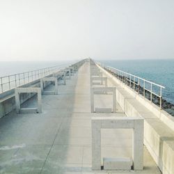 View of pier on sea