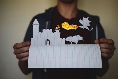 Close-up of woman holding flowers