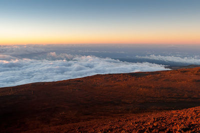 Scenic view of cloudscape against sky during sunset