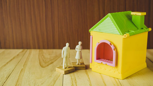 Close-up of stuffed toy on table at home