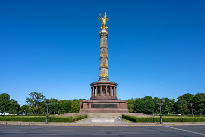 The famous victory column in the tiergarten in berlin, germany