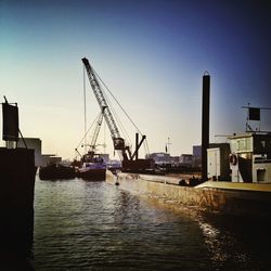 Commercial dock at harbor