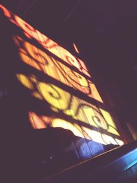 Low angle view of illuminated building