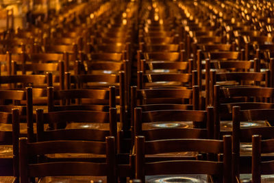 Full frame shot of empty chairs