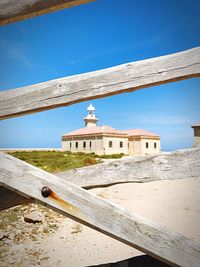 Built structure against blue sky