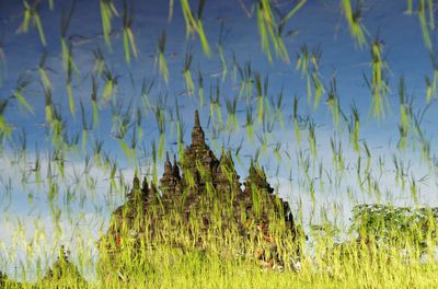 Panoramic view of kalasan temple against sky