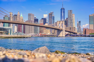Bridge over river in city