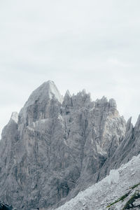 Scenic view of snow covered mountain against sky