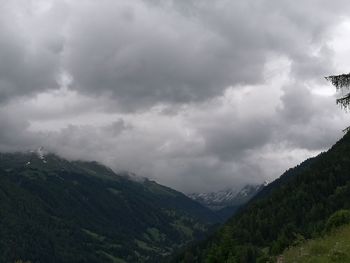 Scenic view of landscape against cloudy sky