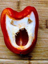 Red pepper monster face