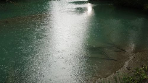 High angle view of lake