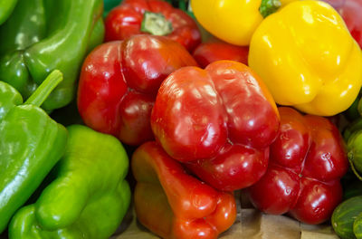 Full frame shot of bell peppers