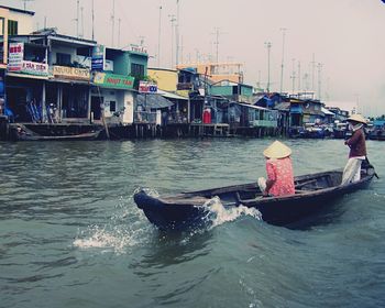 Boats in sea