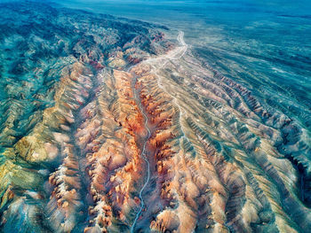 High angle view of beach