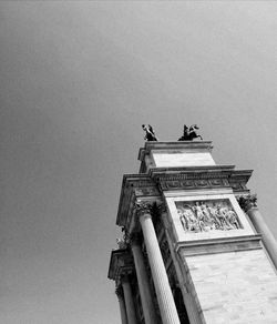 Low angle view of statue