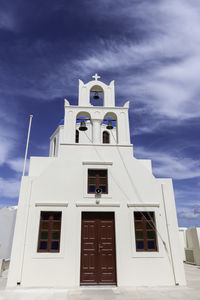 Santorini, greece, may 4, 2024. oia, panagia agion panton church, the virgin of all saints.