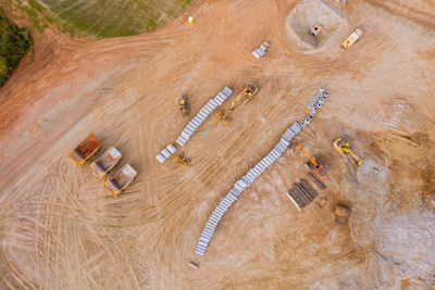 High angle view of beach