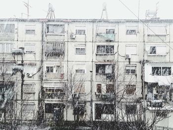 Low angle view of old building against sky