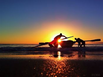 Sunset over sea